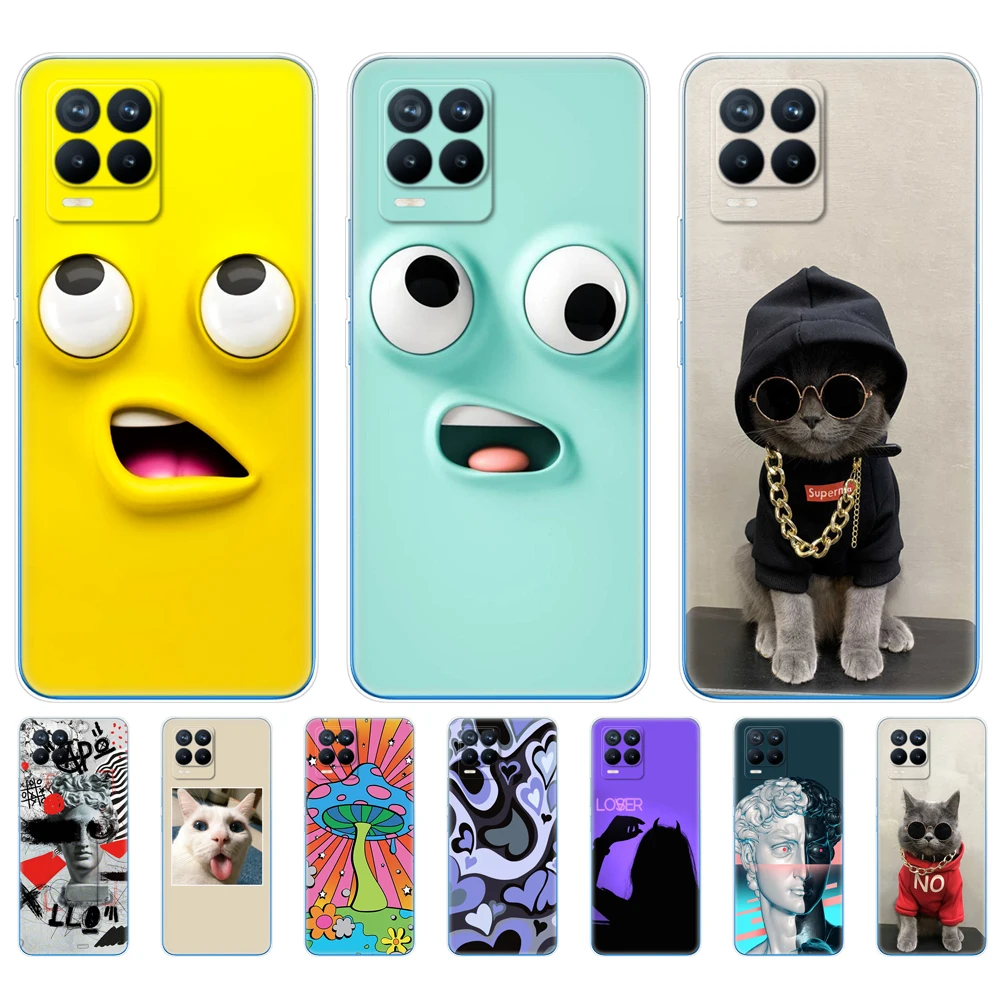 for realme 8 case 6 4 soft silicon tpu phone back cover for realme 8 pro oppo realme8 4g rmx3085 coque capa funda bumper bag free global shipping