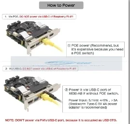 Версия Geekworm KVM-A8 PCIe для Raspberry Pi 4 Model B KVM Over IP HDMI CSI