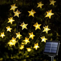 solar star string light outdoor 40ft 100 led 8 modes solar powered twinkle fairy waterproof lamp for gardens patio christmas