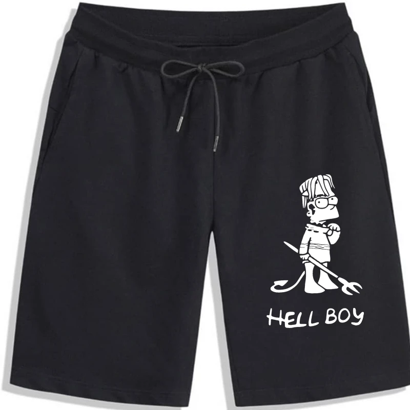 

Fashion summer Men's Shorts Hell Boy Hip Hop Cool Skull Graphic Men Shorts Quality US printing Hot men's fun casual print Men's