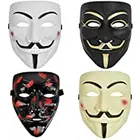 Маски на Хэллоуин СВЕТОДИОДНАЯ маска-V значит вендетта маска анонимный парень светильник ящаяся маска хакера белая