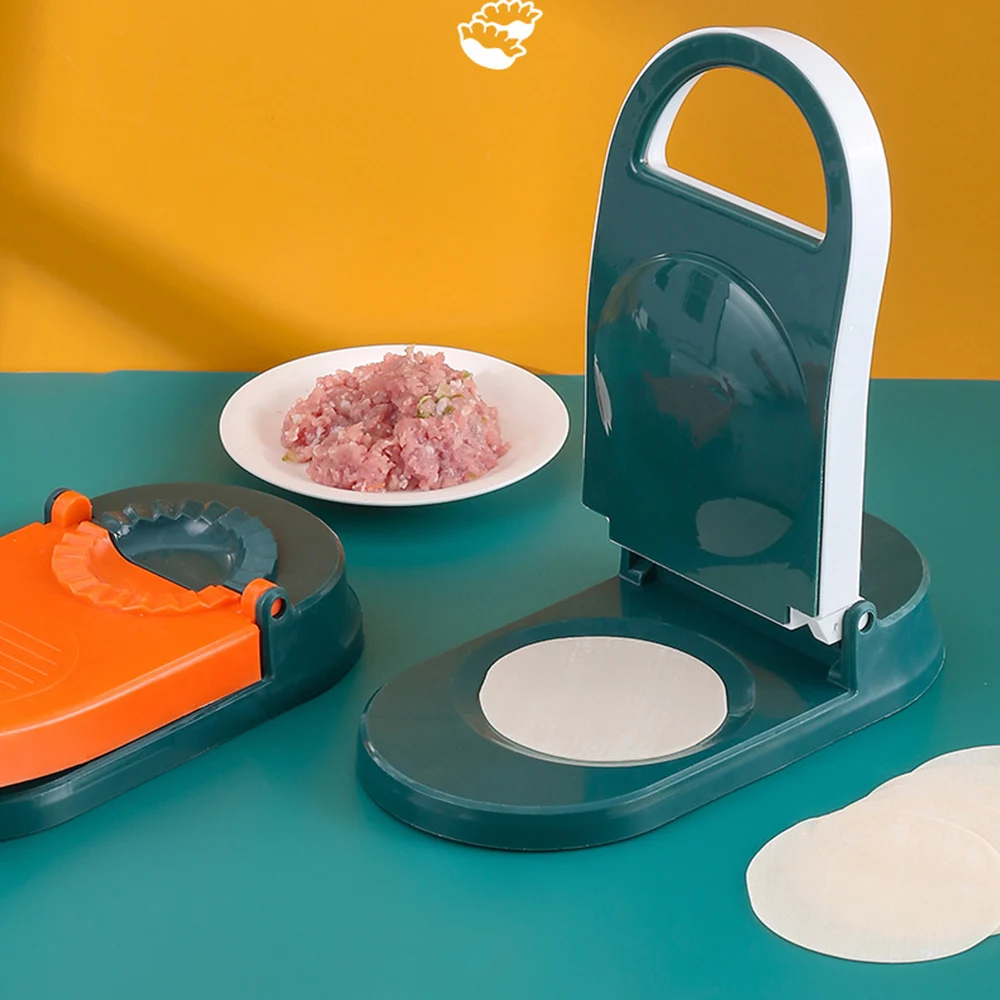 

2 In 1 Dumpling Artifact DIY Dumplings Maker Manual Wrapper Making Plastic Mold Dumpling Skin Pressing Tool Kitchen Baking