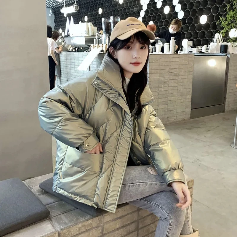 2022 Winter Down Cotton Parkas Coats Women's Casual Loose Cotton-padded Jacket Coat Thicken Warm Wild Cotton Parka Winter Jacket