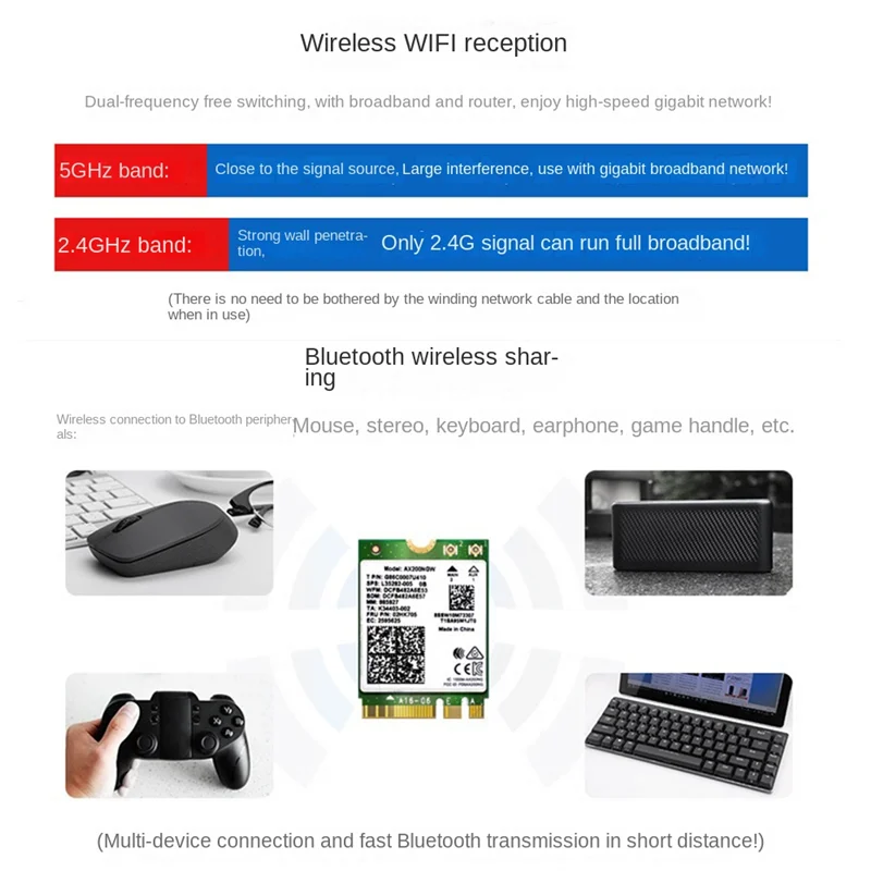 8260 8260NGW Wi-Fi карта + 2 антенны 4G/5Ghz 867M Bluetooth 4 NGFF M.2 WiFi модуль беспроводной карты для AC