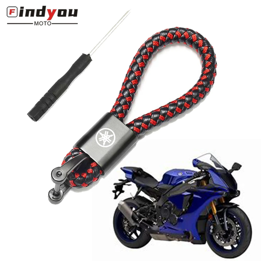 

For Yamaha Motorcycle Universal All Year Braided Rope Keyring Metal Keychain