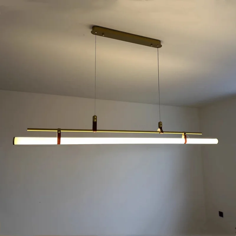 Современный минималистичный длинный подвесной светильник для бара кабинета