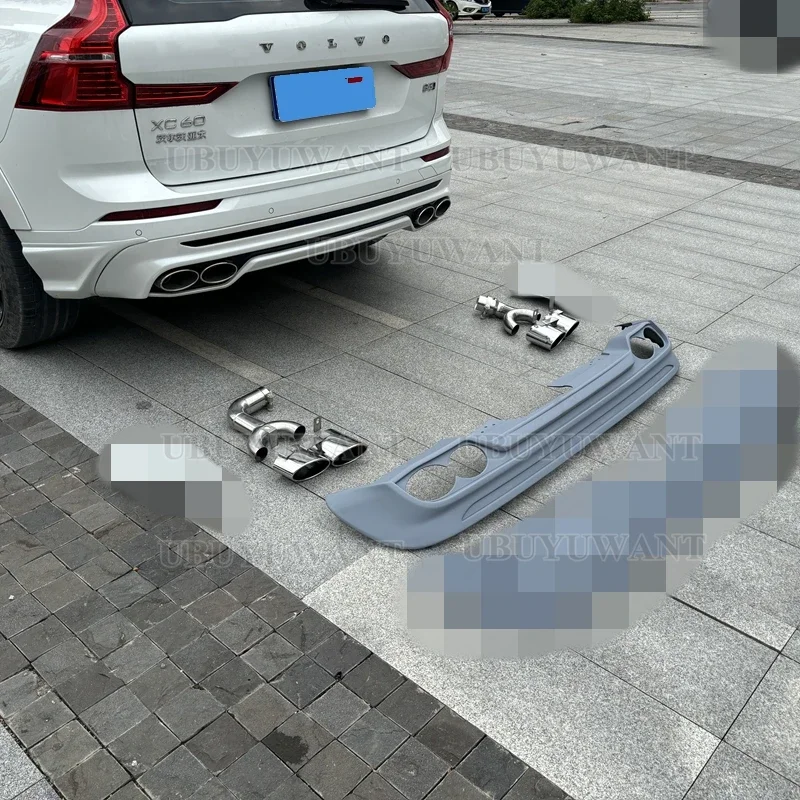 Для Volvo NEW XC60 ABS задний бампер багажник губный спойлер с насадками для выхлопных