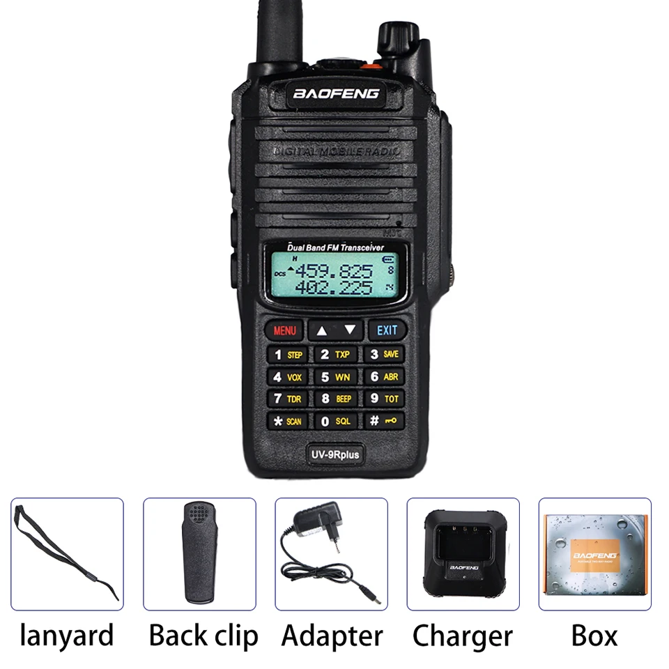 2pcs High power 10W 4800mah BaoFeng UV-9R plus two way radio VHF UHF portable CB Radio Waterproof walkie talkie UV-9R plus