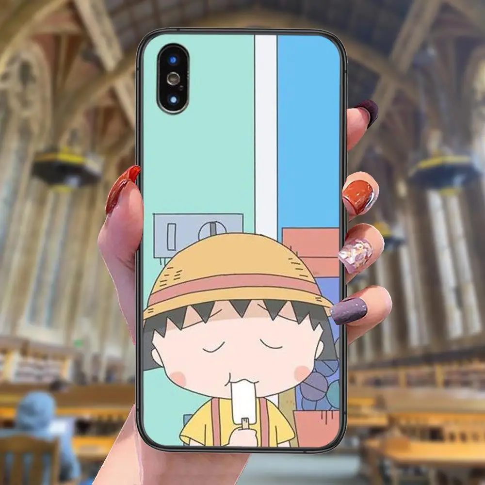 Chibi Maruko-chan очень дешевый черный художественный Бампер Мягкий для Xiaomi Mi A1 A2 A3 CC9 CC9e 5X