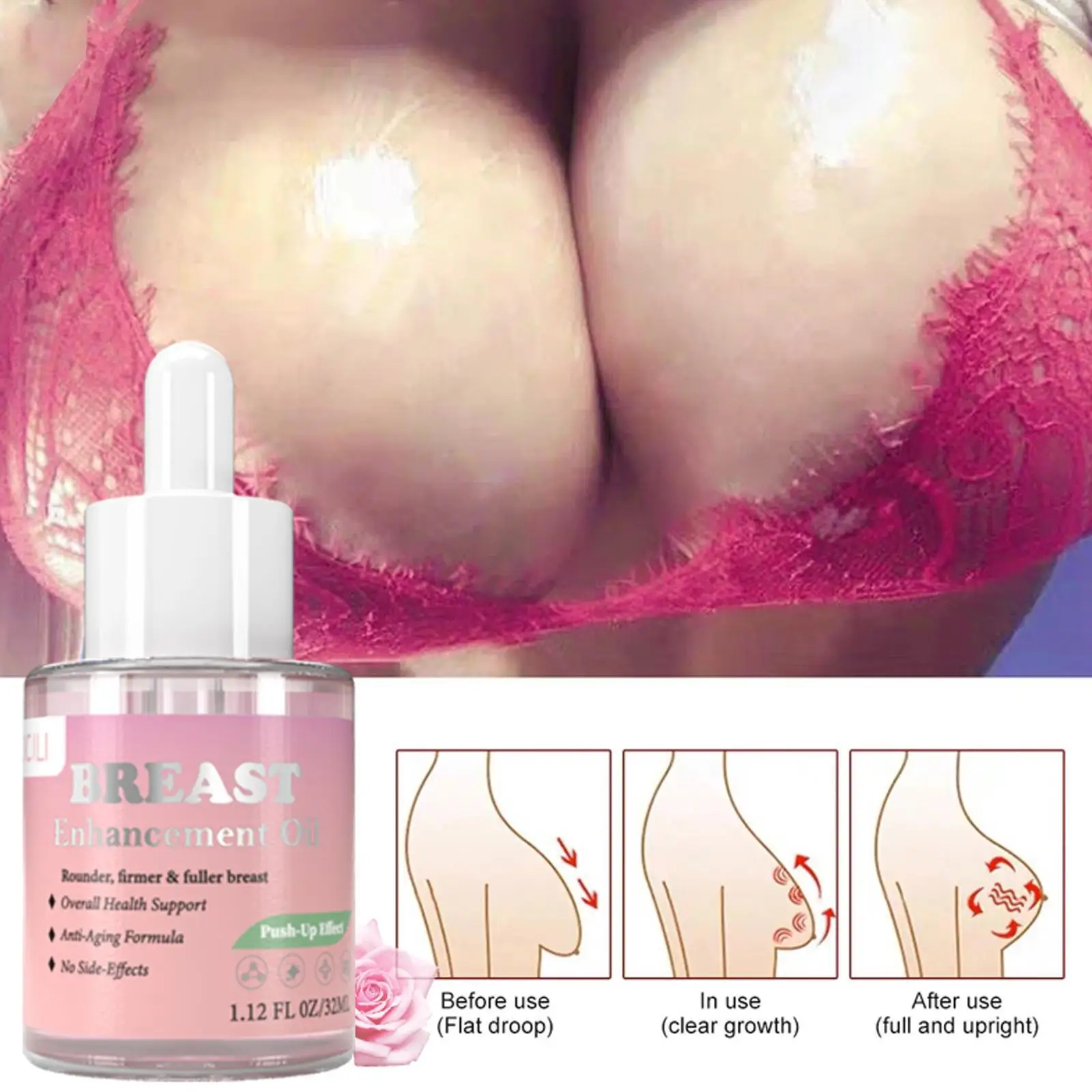 

Collagen Breast Enhancement Massage Oil Increase Elasticity Boobs Bust Lifting Firming Breast Sexy Enhancer Big Essential O R3X7