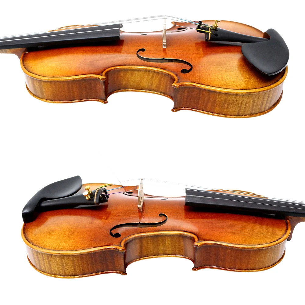 Скрипка ручной работы 4/4 полноразмерная фурнитура из огненного клена черного