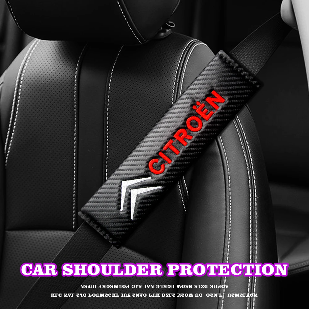 

2pcs Car Seatbelt Shoulder Pad Cushion Styling Cover Emblem Cotton For Citroen C2 C3 C4 C5 X7 Berlingo Xsara Picasso