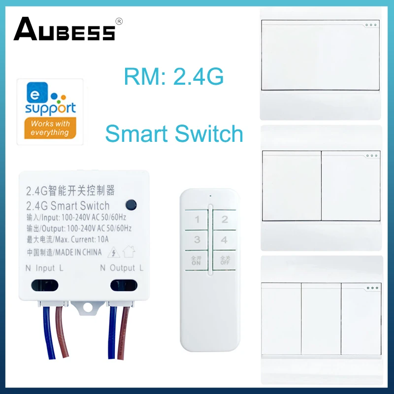 

EWeLink Smart Switch Breaker DIY Smart Life 10A 2.4G RF Switch Module Controller Remote Control Work With Alexa Google Home APP