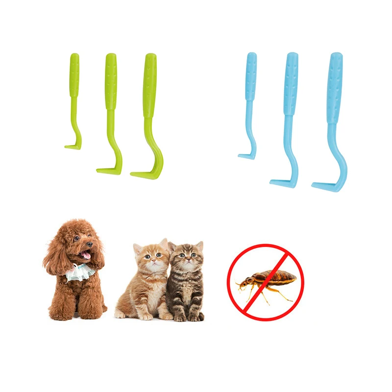 

3 Pack Pet Flea Removal Tools Plastic Grappling Hook Removal Cat and Dog Grooming Supplies Lice Removal Tools Tweezers