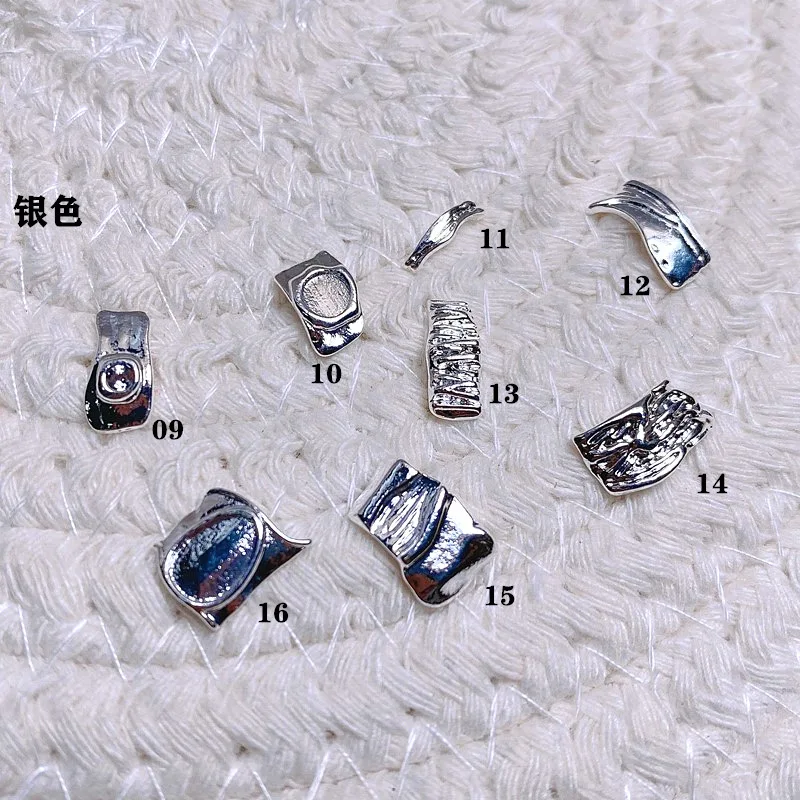 

Металлические Ломтики Стразы для нейл-арта, 50 шт., многообразные, золотистые/Серебристые/белые, K панк, сплав, поделки «сделай сам» для 3D нейл-...