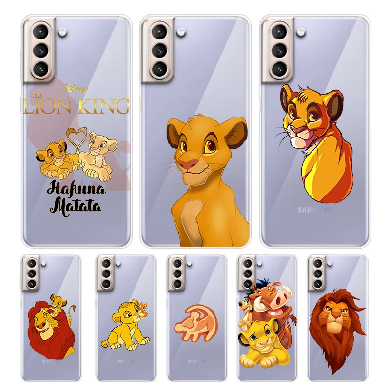 

The Lion King Cute For Samsung Galaxy S22 S21 S20 FE Ultra S10e S10 S9 S8 S7 S6 Edge Plus Transparent Phone Case Capa