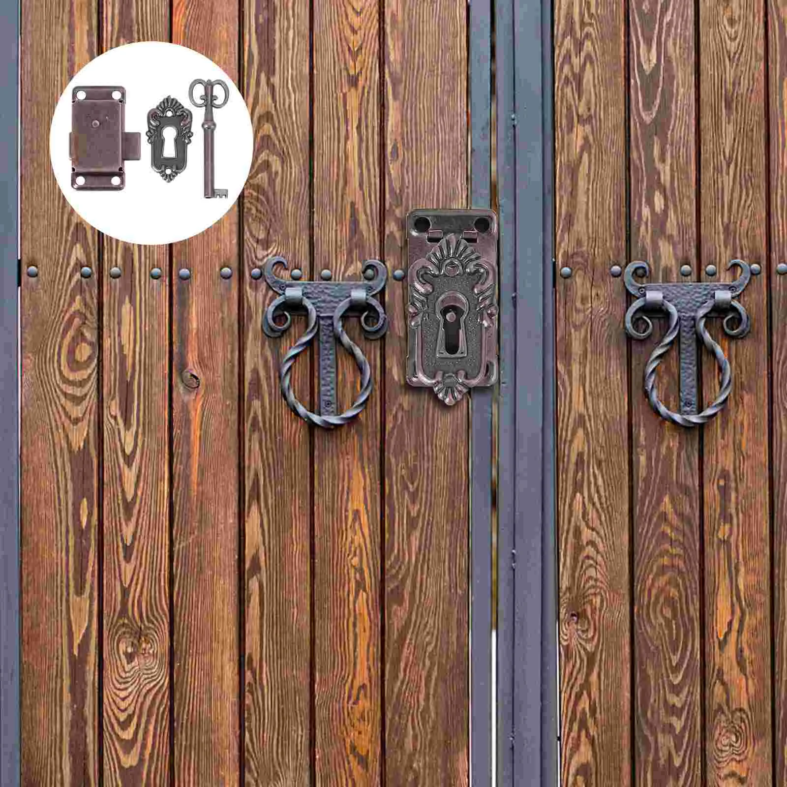 

2 Pcs Lock Hasp Cabinet Padlock Red Suitcase Furniture Locks Luggage Sets Key Lock Archaize Padlocks Toolbox Buckle Lock