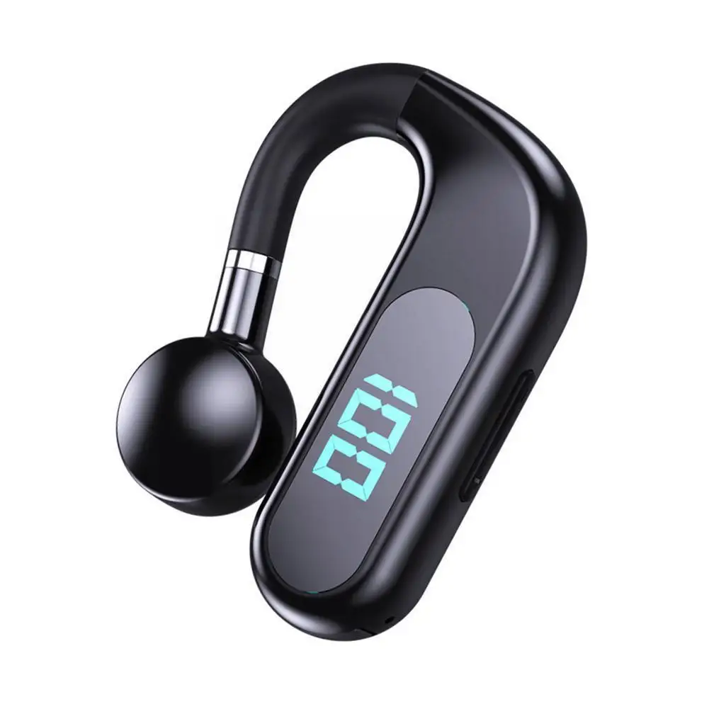 

S30 Bone Conduction Ear Hanging Wireless Earphones Led Sports Bluetooth Waterproof Headphones Display Stereo Digital Headse B5Q9