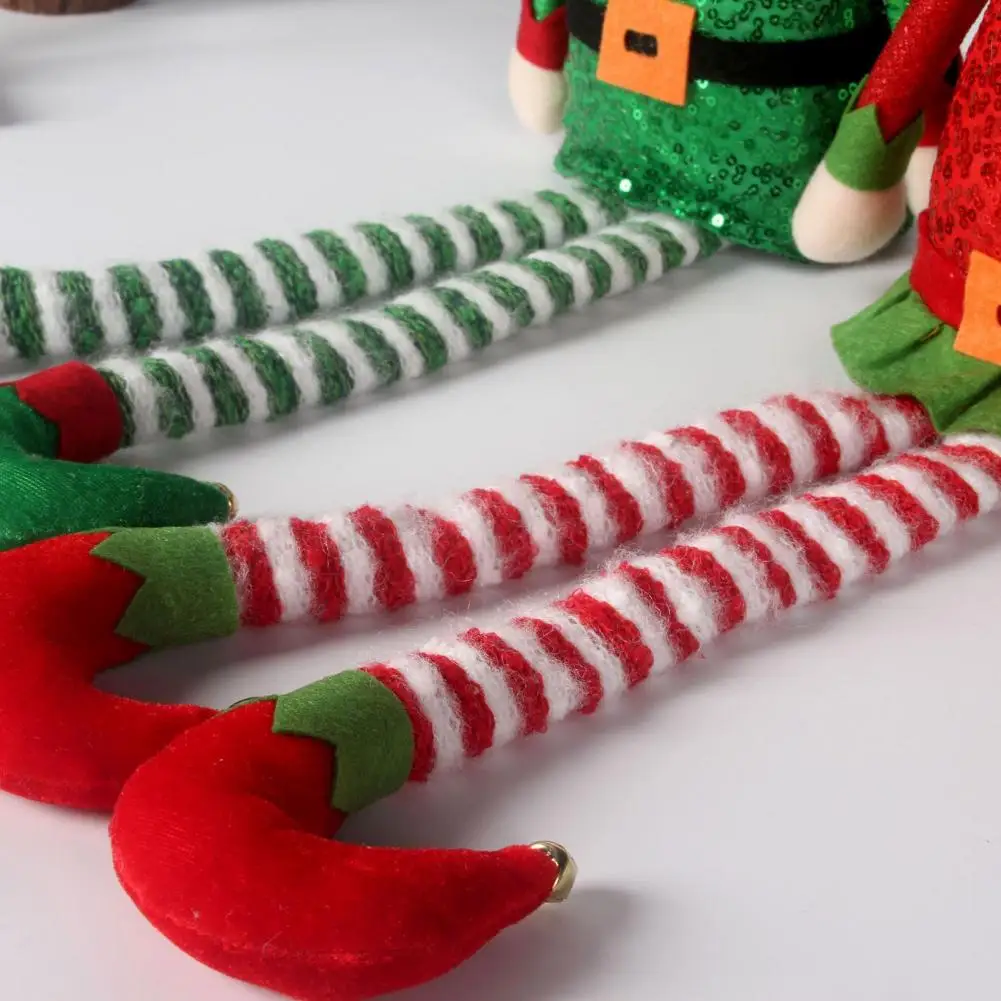 Праздничная кукла-эльф мягкая набивная шапка Санты с длинной ногой уличная