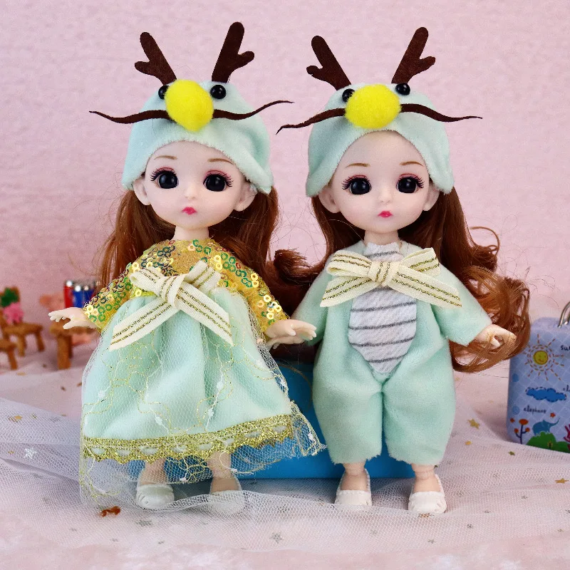 

17 см Милая принцесса зодиака 8 минут меняющая одежду набор кукол детский подарок игровой домик игрушка любое из двенадцати животных