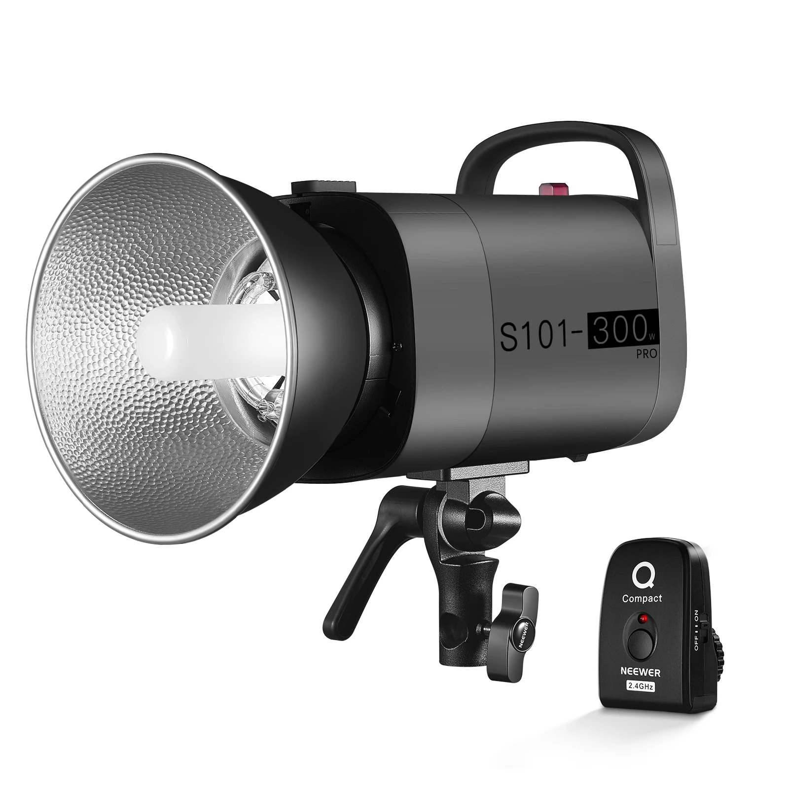 

NEEWER Upgraded S101-300W PRO Monolight With 2.4G Q Trigger, 5600K GN58 Professional Studio Strobe Flash With Modeling Lamp