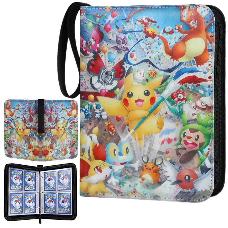 

New Pokémon 4 Grid Collection Card Book Pokemon Collection Card Book Children's Birthday Gift Christmas Present