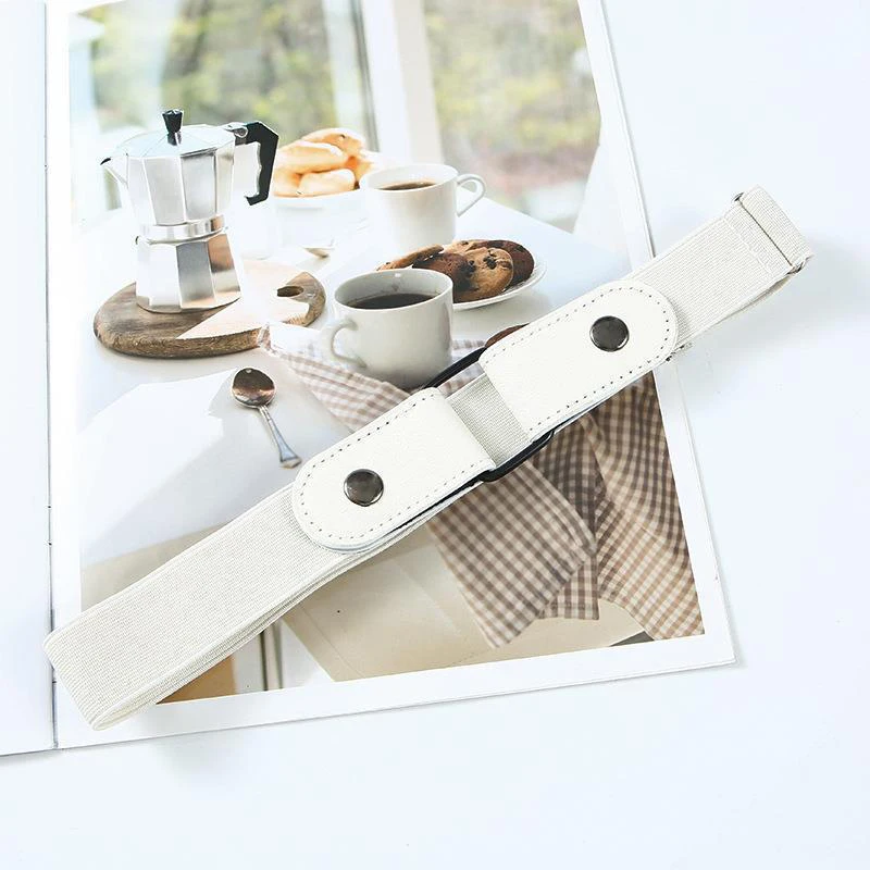 Простой и модный женский ремень без пряжки бесшовный регулируемая длина ремня