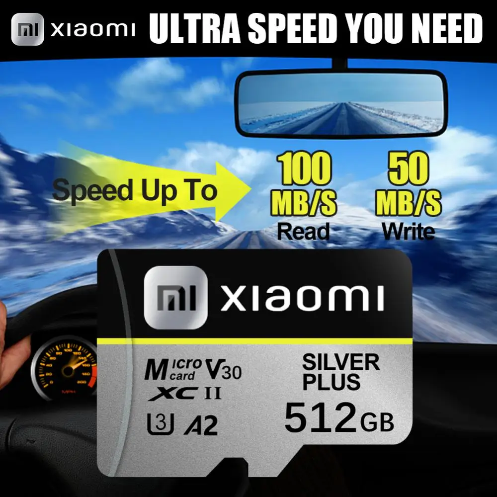 Оригинальные карты памяти Xiaomi 2 ТБ 100 МБ/с A2 SD-карта для камеры 128 ГБ микрокарта Class10