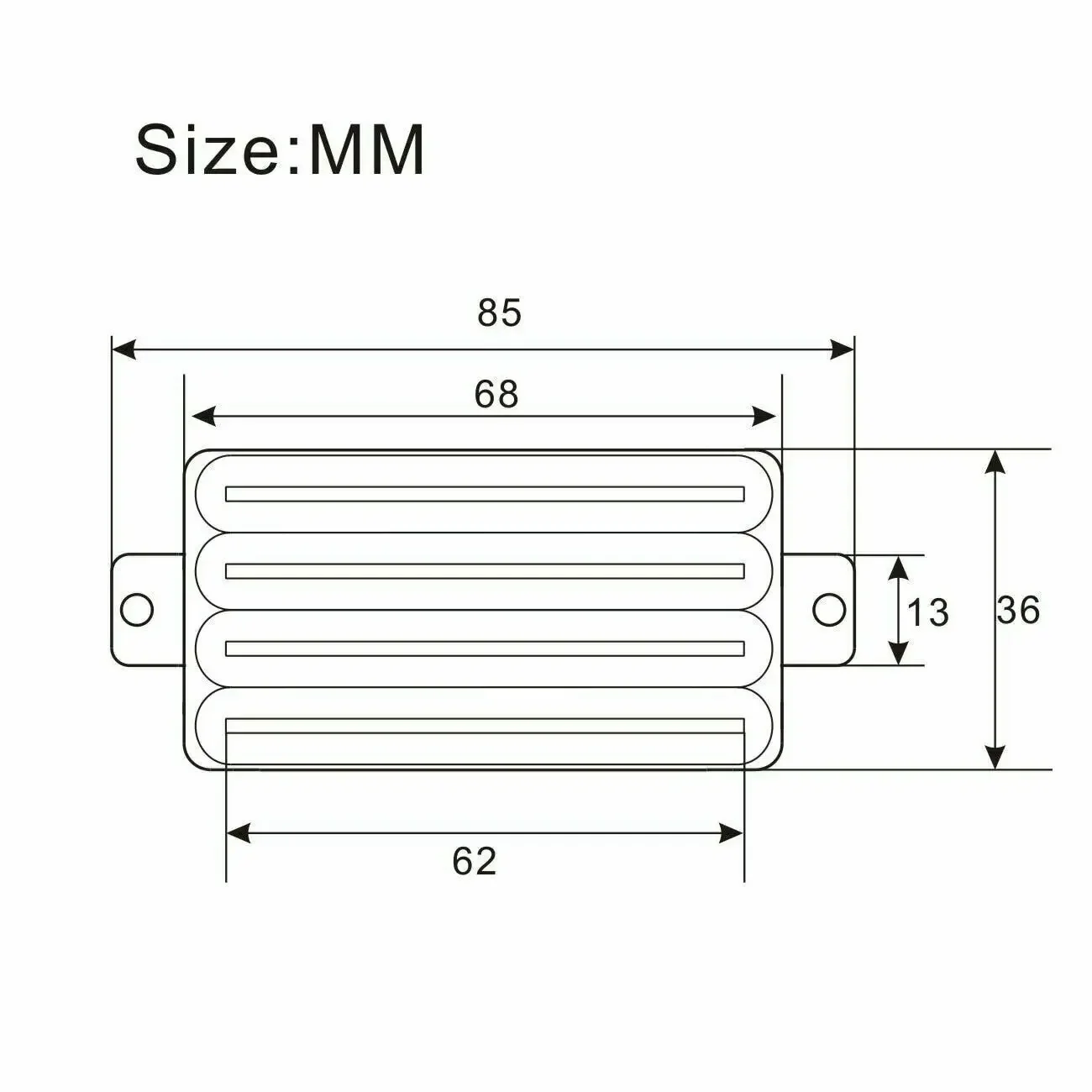 Бриджевый звукосниматель для электрогитары четыре хит продаж трек двойной