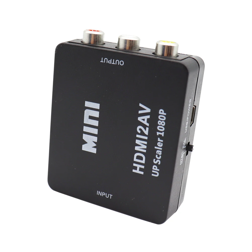 Композитный видеоконвертер MINI HDMI совместимый с RCA AV/CVBS HDMI2AV для ТВ VHS VCR DVD горячая