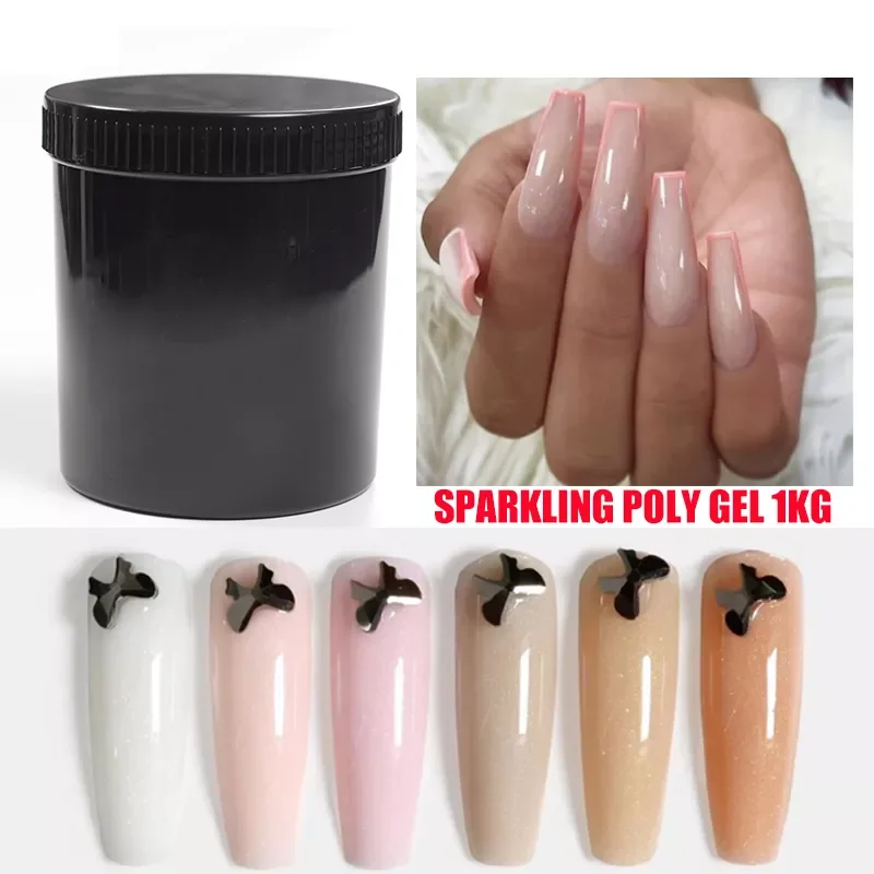 

MSHARE Sparkling Poly Acrylic Gel Shimer For Nail Extension 1KG