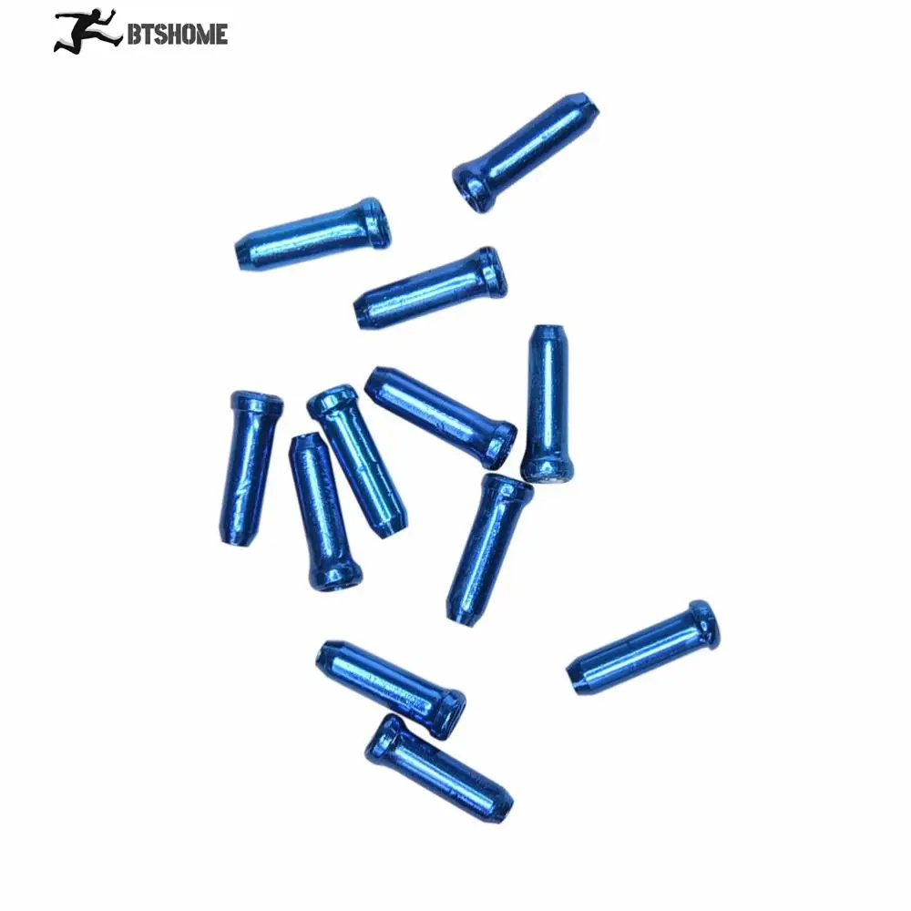 

12Pcs 5 Color Aluminium Alloy Bicycle Brake Cable Caps Metal Bike Brake Gear Cable Wire Outer End Cap Cover Crimps Tips Ferrules