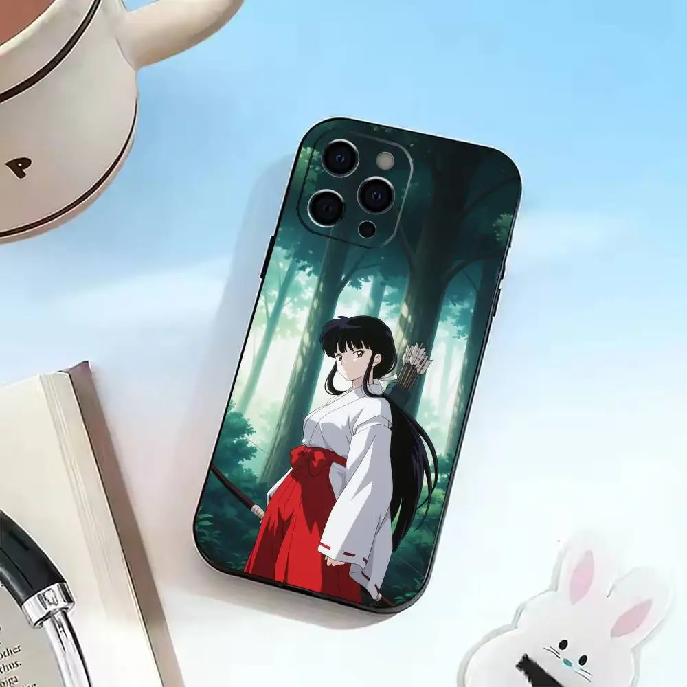 Фото Чехол для телефона Tragic Miko Kikyo для iPhone 16, 17, 14, 13, 12, 11 Plus, Pro Max, XS, мягкий черный силиконовый чехол №5