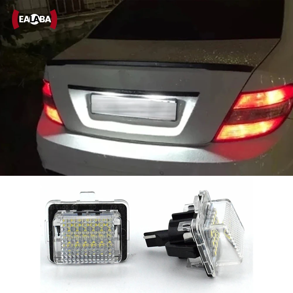 Для Mercedes Benz W204 W205 W212 W216 W218 W221 CLA W222 W231 W166 R172 C117 2x освещение номерного знака