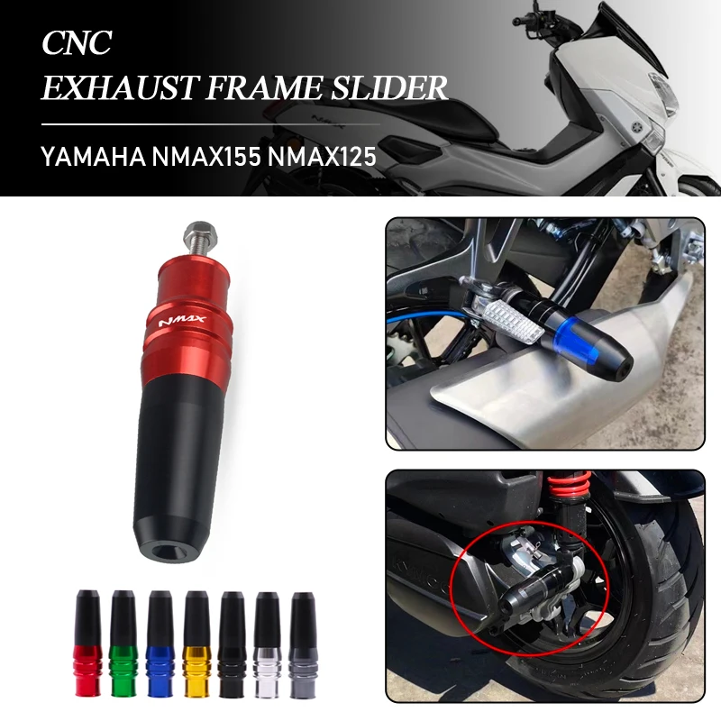 

CNC Aluminum Motorcycle Exhaust Frame Slider Crash Pads Plug Guard Protector for YAMAHA NMAX155 NMAX125