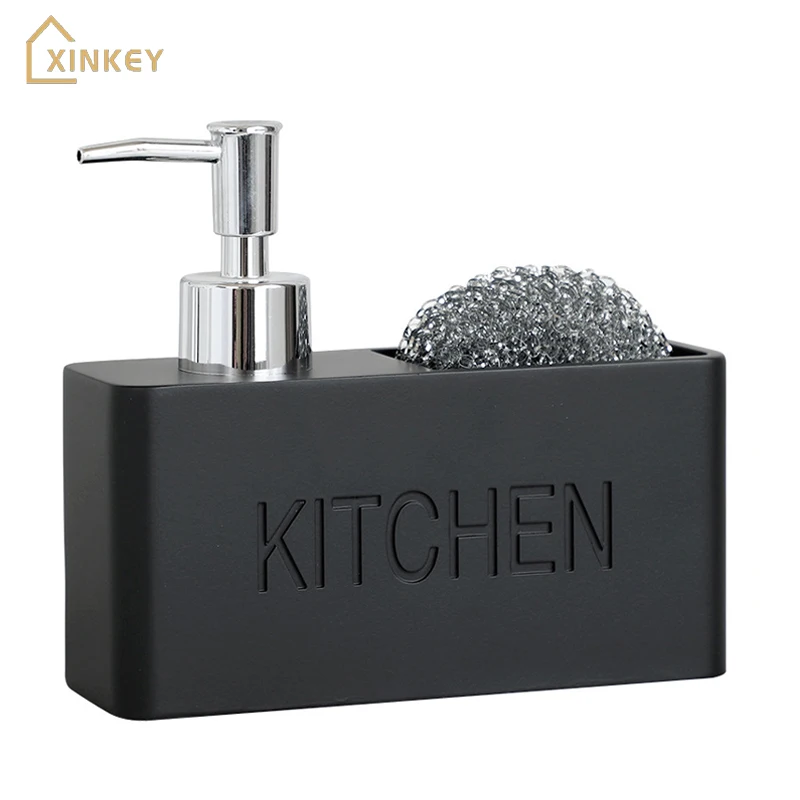 

Modern kitchen accessories Soap Dispenser Set Liquid hand soap dispenser pump bottle brushes Holds and Stores Sponges Scrubbers