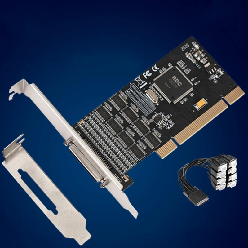 IO-PCI6238-8S Плата PCI для многопортового последовательного порта 8-портовый сигнал RS232 COM Small Chassis I/O c кабелем распределения с вентилятором.