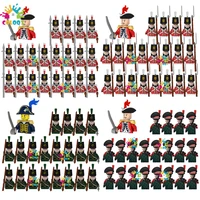 kids toys ww2 military uk soldier building blocks red fusilier figures guns bricks educational toys for children christmas gifts