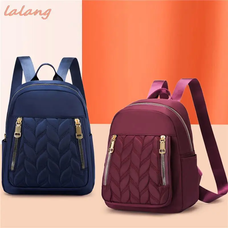 

Women Backpack Urban Simple Casual Backpack Trend Travel Solid Color Nylon Bag Waterproof Lightweight Ladies Bag Hot Sell