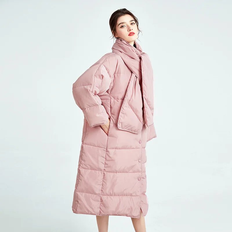 Down Jacket Women New Stand Collar Loose Thickening Fashion Casual 90 White Duck Down To Keep Warm Outwear