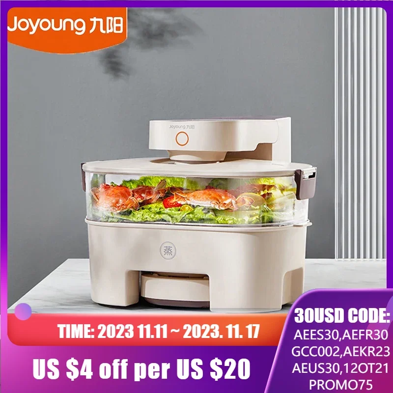 

Электрический Пароварка Joyoung GZ512, многофункциональная двухслойная кастрюля для приготовления еды на пару, для кухни и завтрака