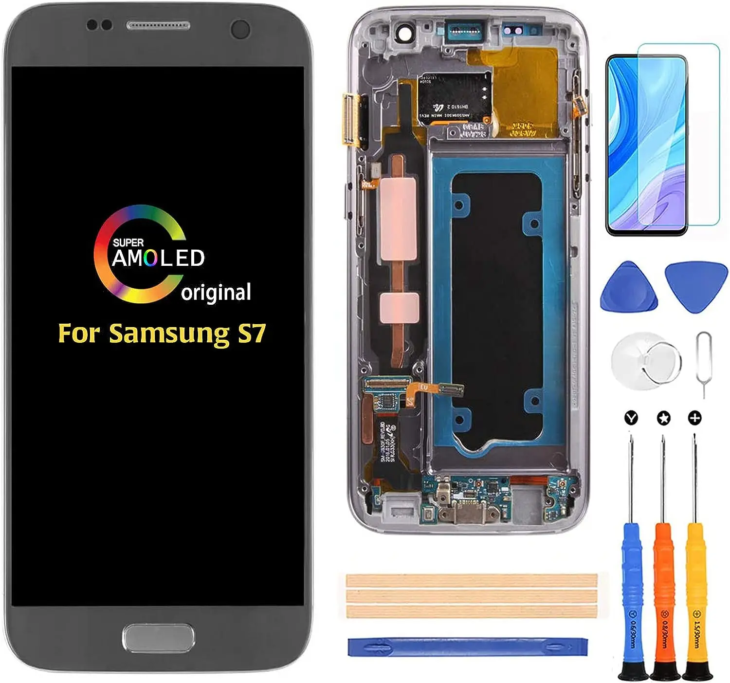

5.1 inch For SAMSUNG Galaxy S7 G930 G930F G930FD SUPER AMOLED LCD Display With Frame Touch Digitizer Assembly