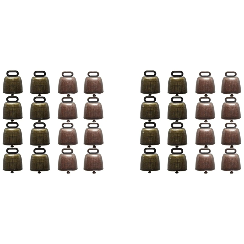 

32PCS Cow Horse Sheep Grazing Copper Bells Small Brass Bells Cattle Goat Farm Loud Bell Long Distance Horse Iron Bells