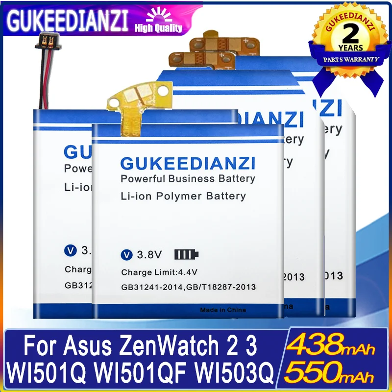 

438mAh-550mAh Battery For Asus ZenWatch 2 3/ZenWatch2/ZenWatch3/WI501Q/WI501QF/WI503Q Batterie Li-polym Bateria