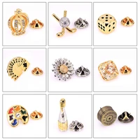 30 styles gold sliver color mini chess football stethoscope brooches pins jackets coat lapel pin bag button collar badges gifts