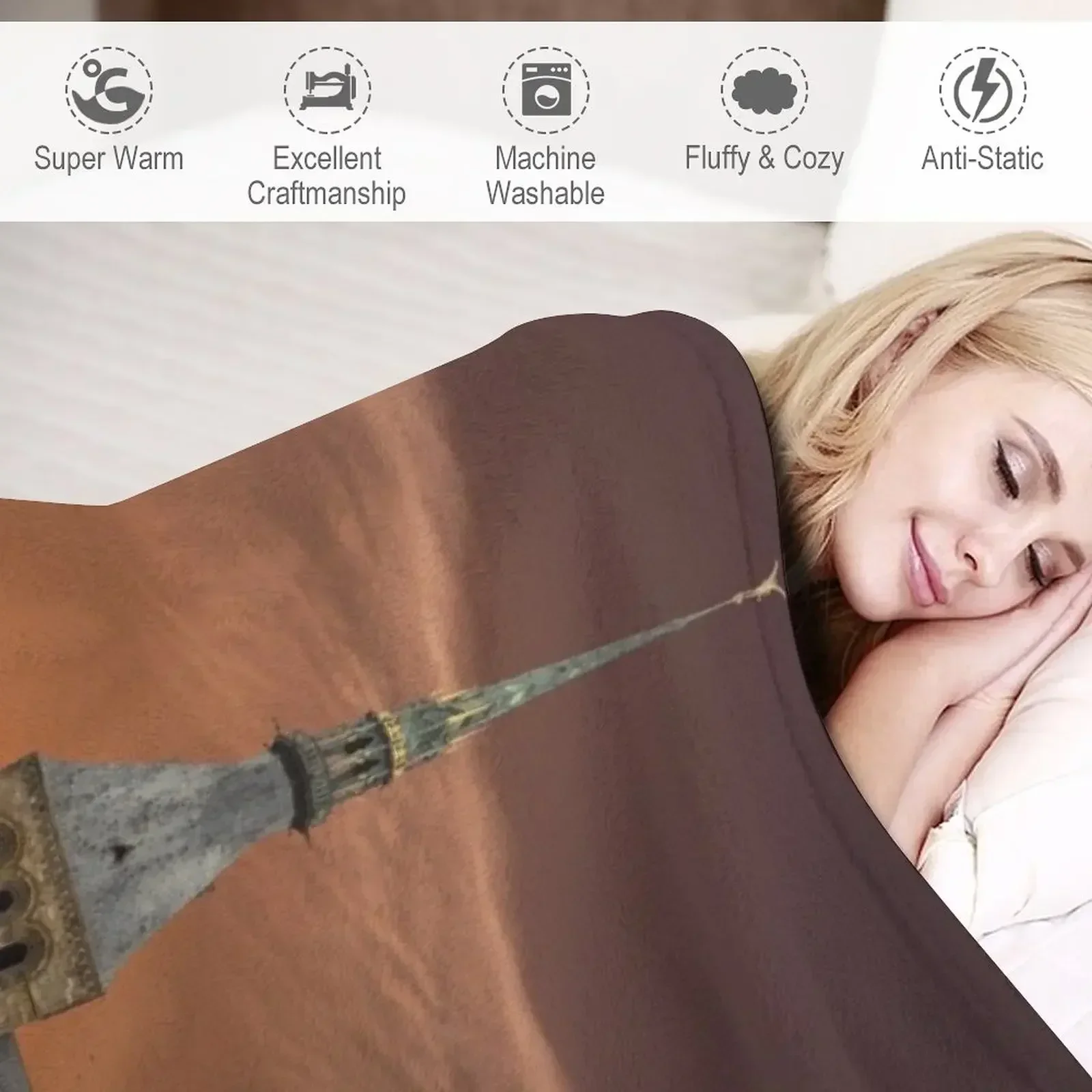 Одеяло Mont-Saint-Michel многофункциональное термобелье для путешествий одинарные