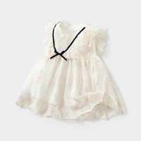 baby girl summer dress 2022 summer new sleeveless bow lace princess dress children go out dress girls