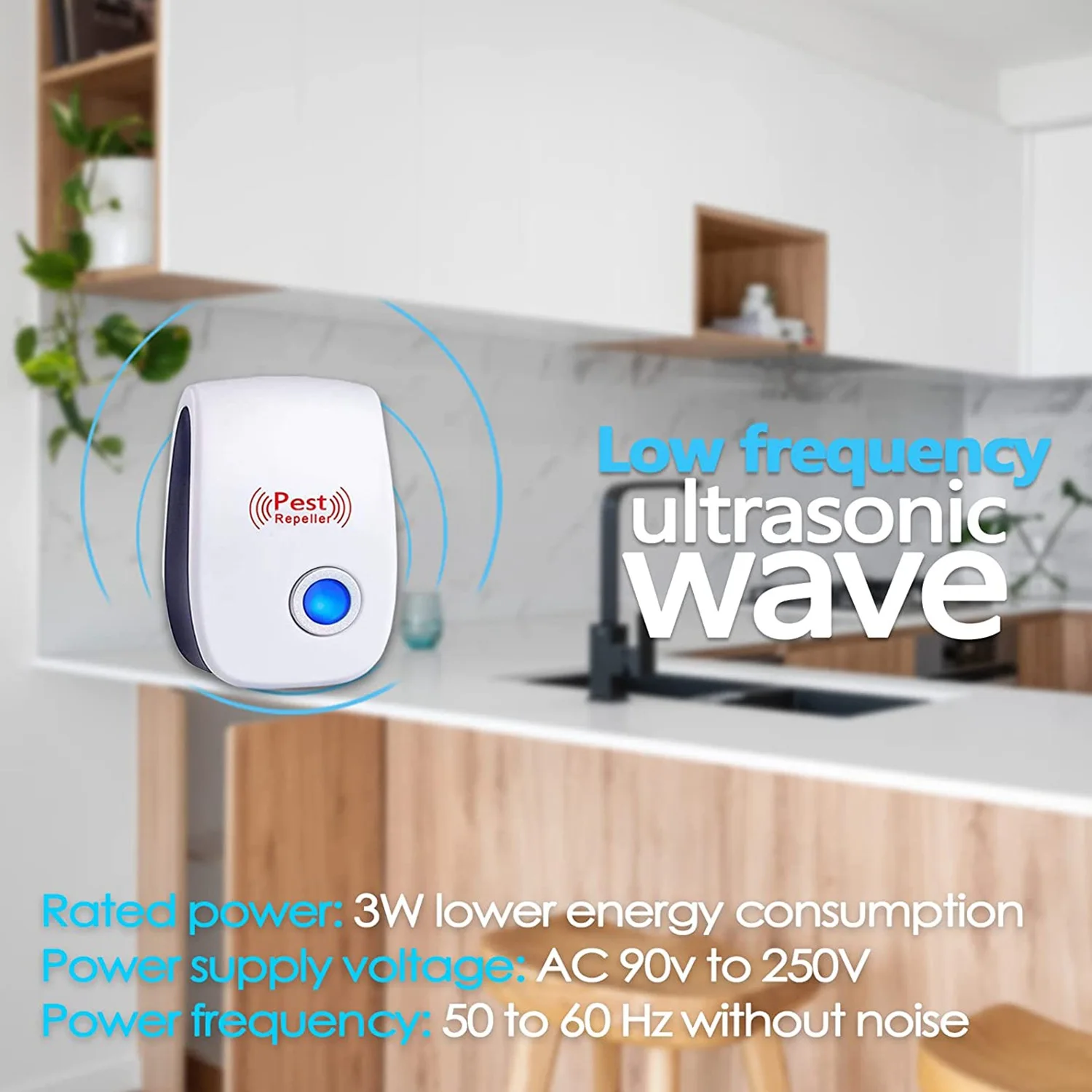 Ультразвуковой отпугиватель электронная вилка гризун мышь тарака внутренняя