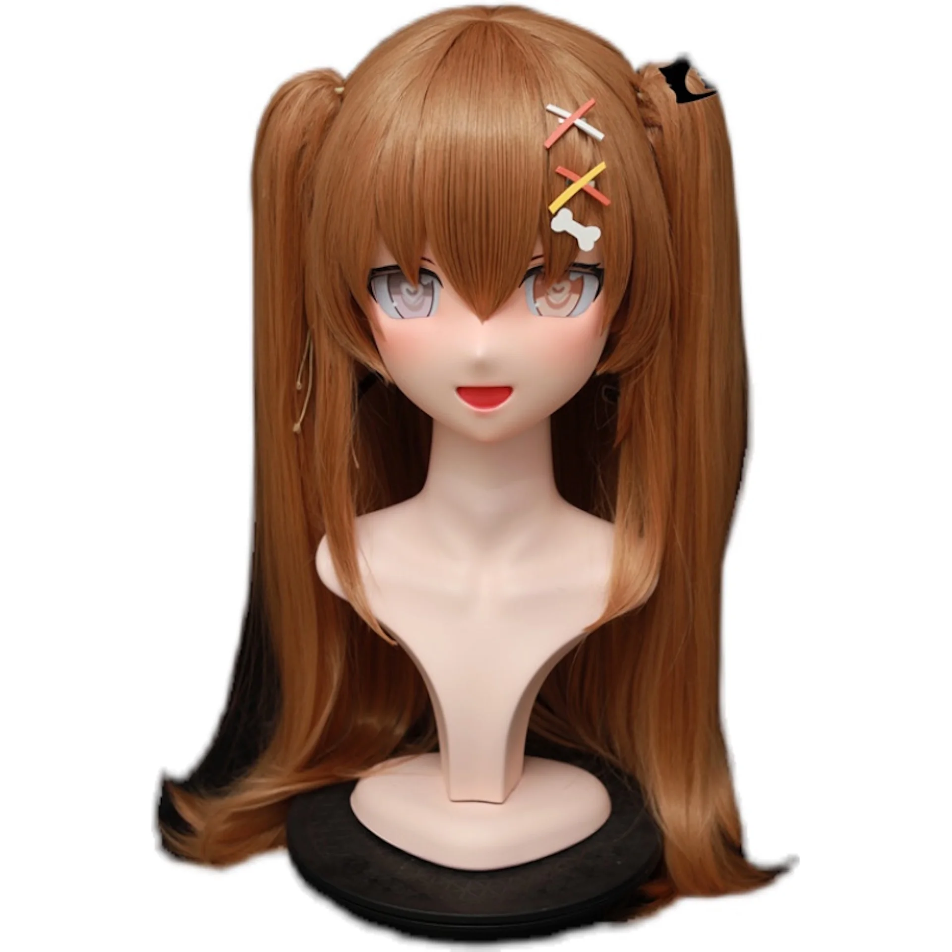 

(NFD-921) Customize Character Female/Girl Resin Kig Half Head With Lock Anime Cosplay Japanese Animego Kigurumi Mask