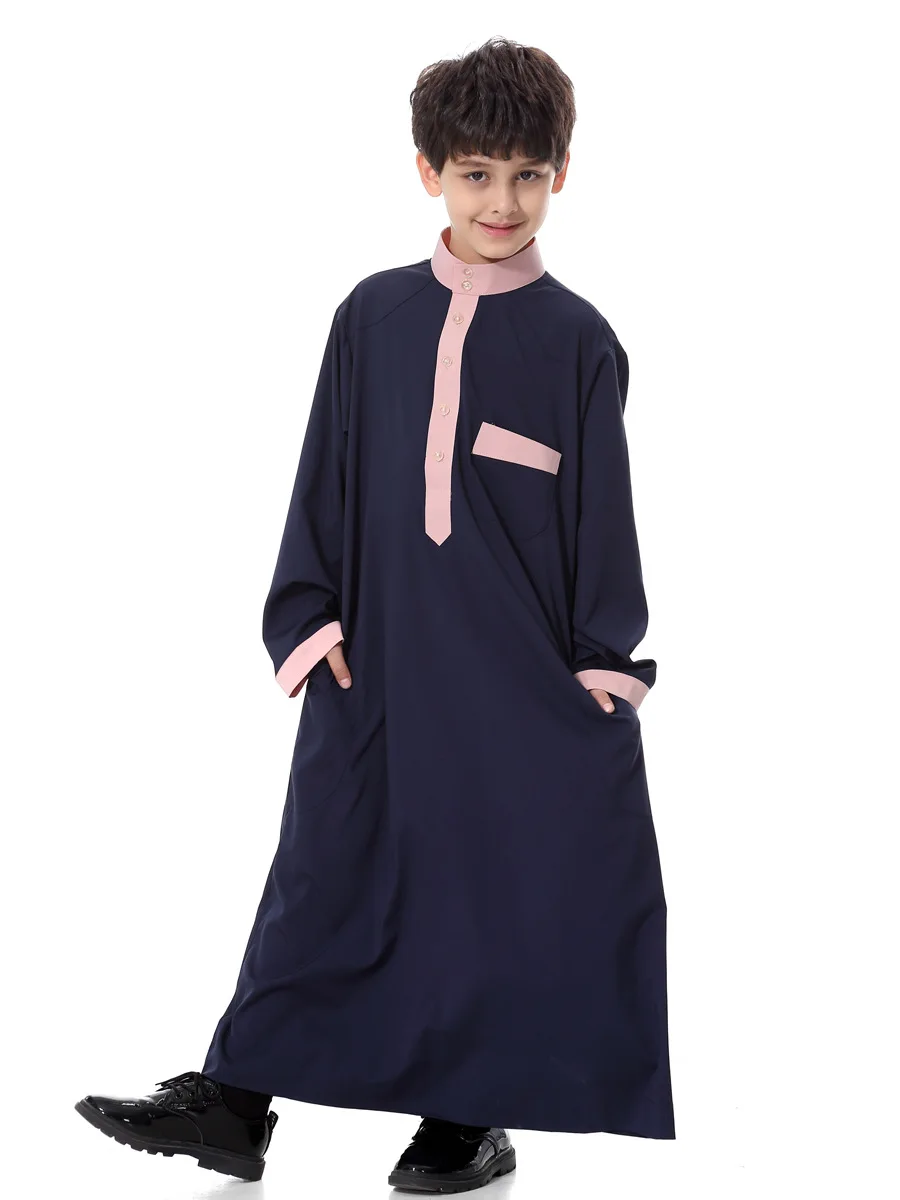2022 NEW Muslim Boys Turkey Abaya Kids Kaftan Islamic Clothing Kurta Dubai Jubba Thobe Arab Eid Mubarak Traditional Robes